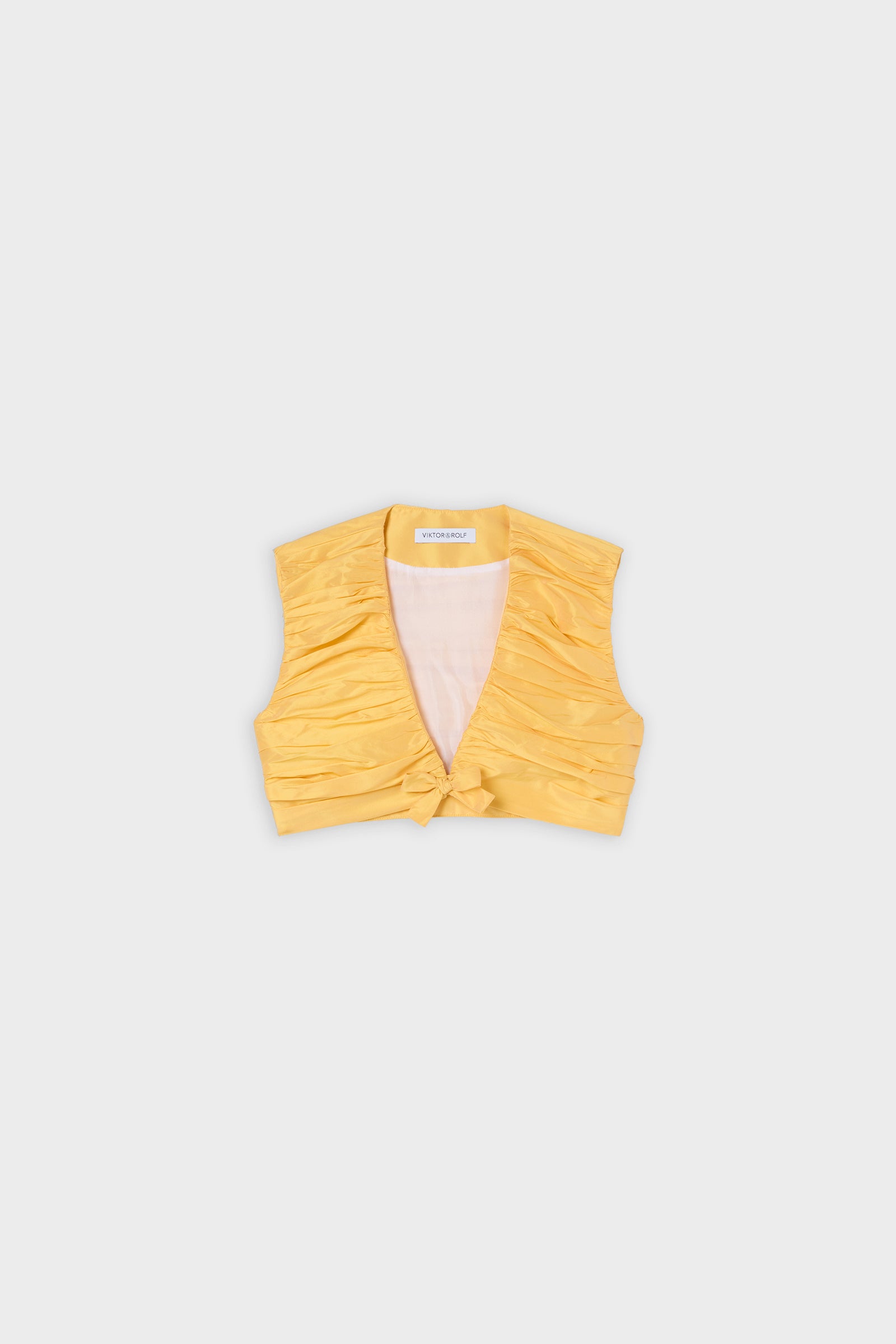 KORTE TOP VAN GEPLOOIDE TAFZIJDE