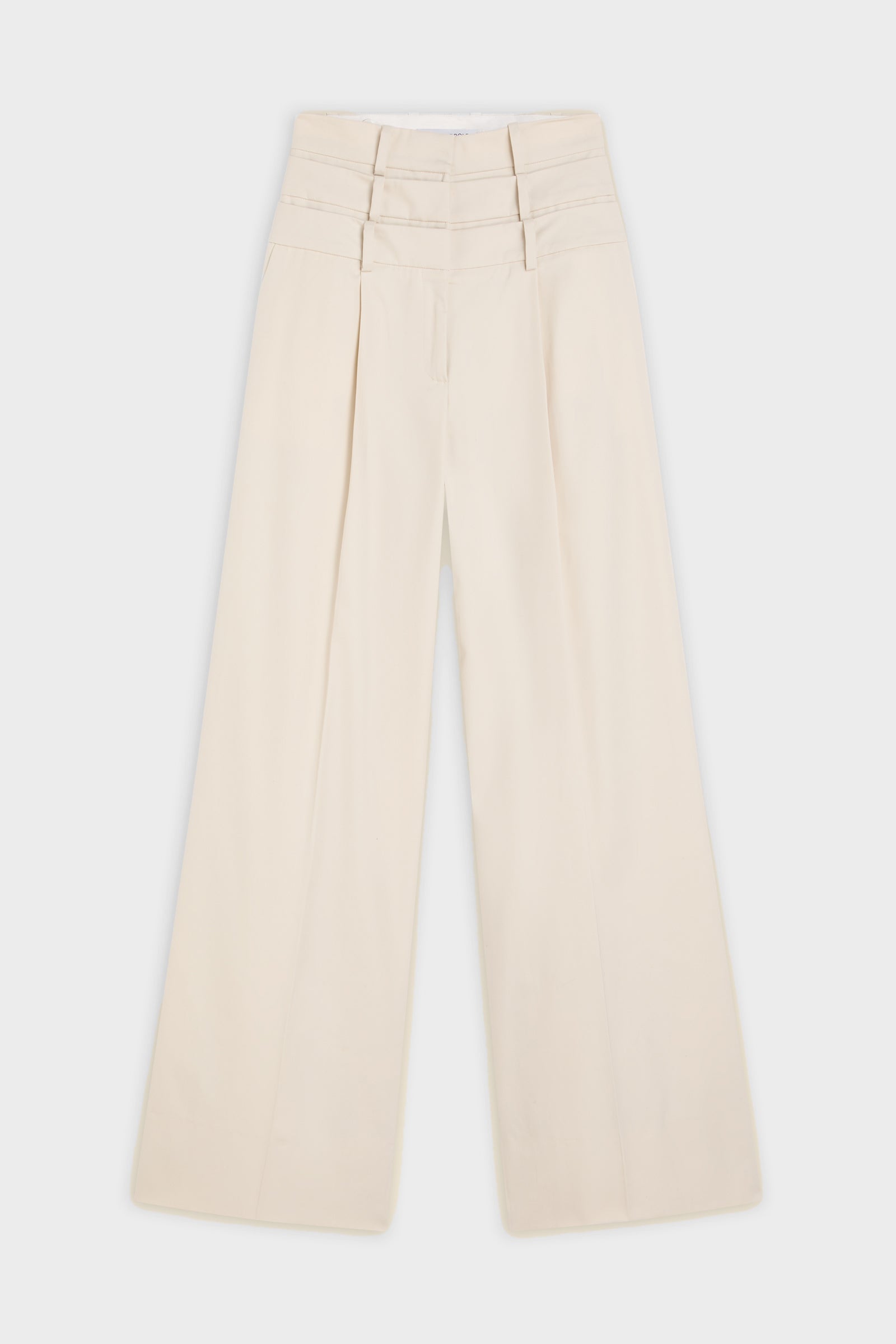 MULTI-LAYERED GABARDINE TROUSERS