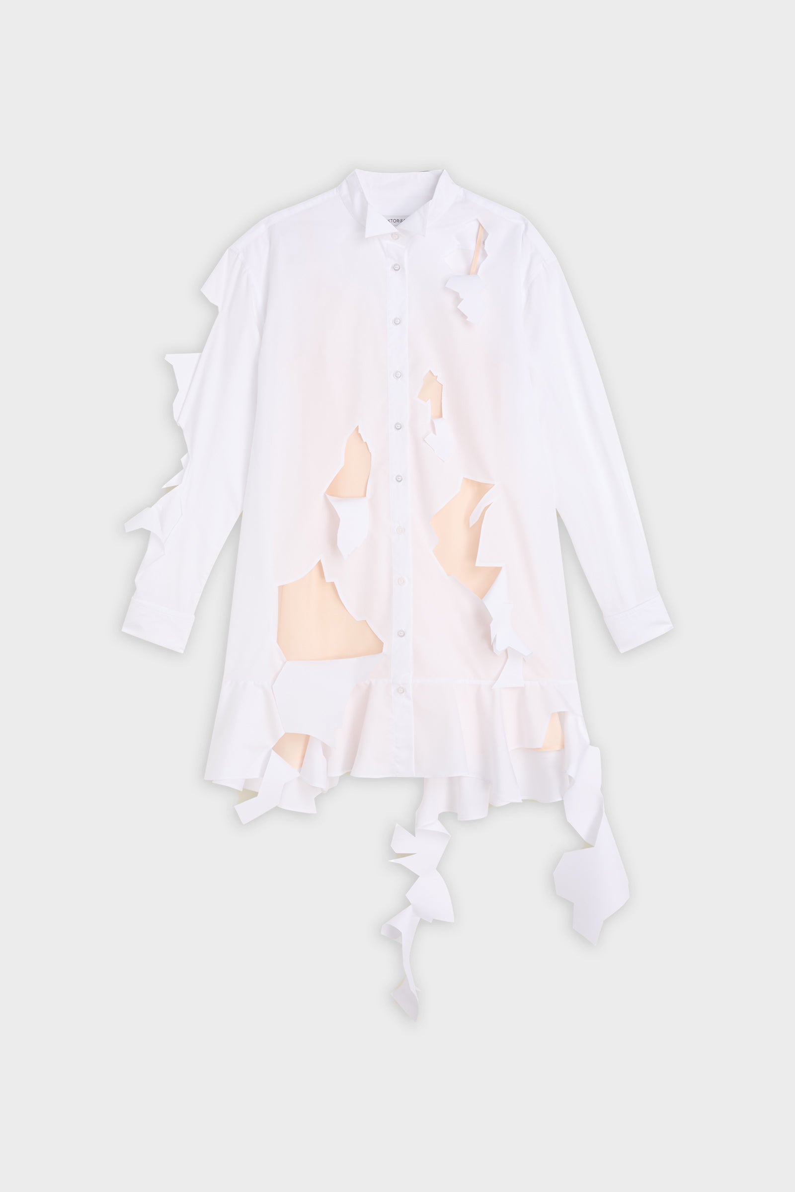 CUT OUT POPLIN SHIRT