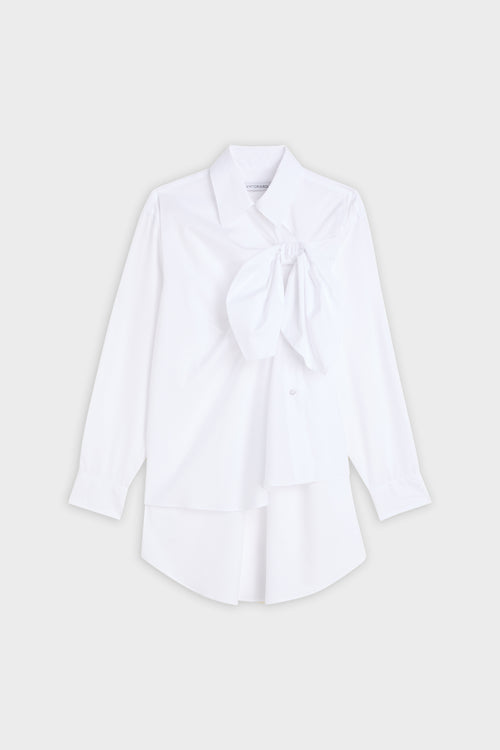 KNOTTED POPLIN SHIRT