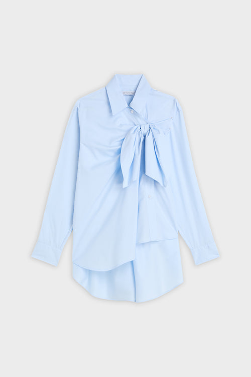 KNOTTED POPLIN SHIRT