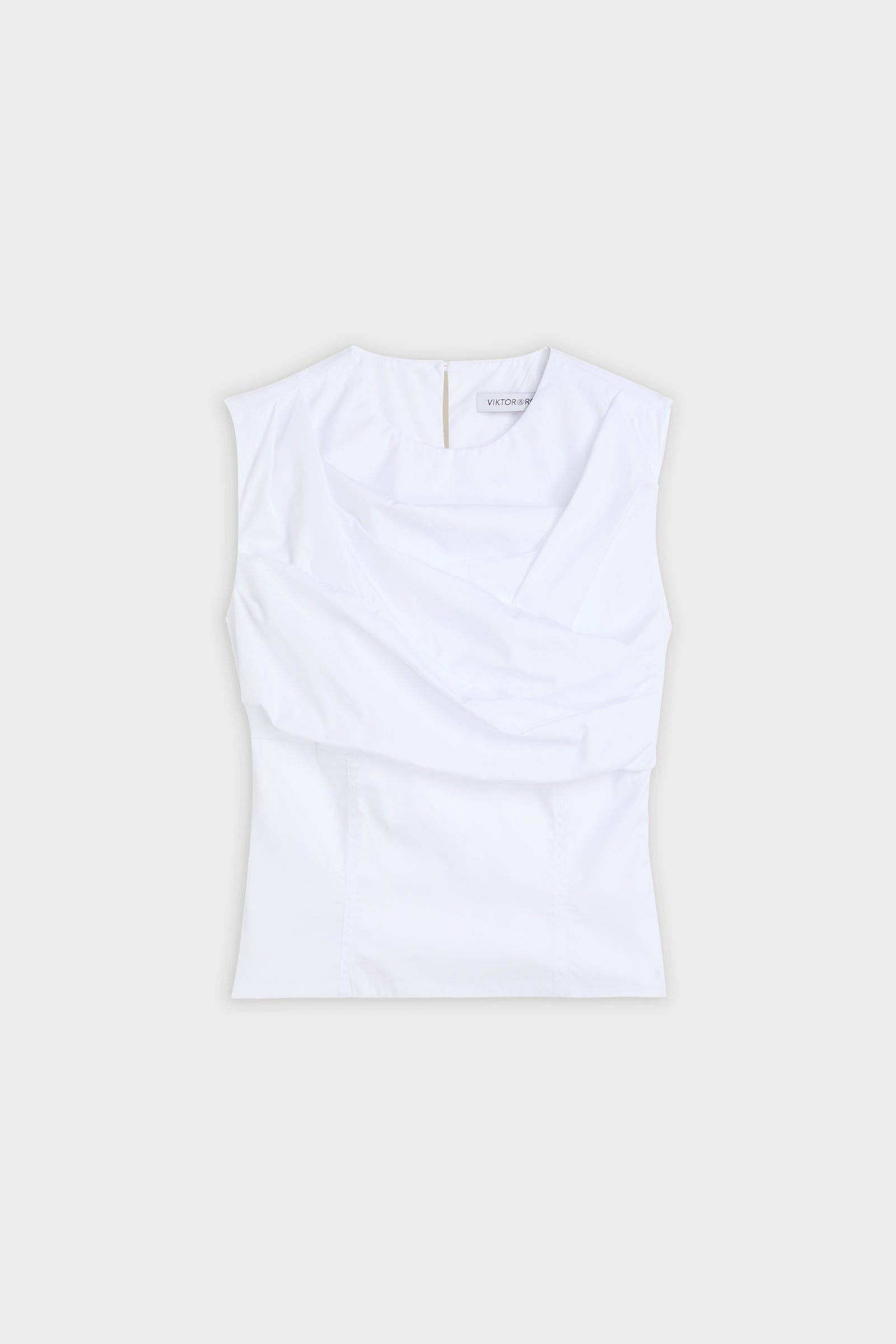 PLEATED POPLIN BLOUSE