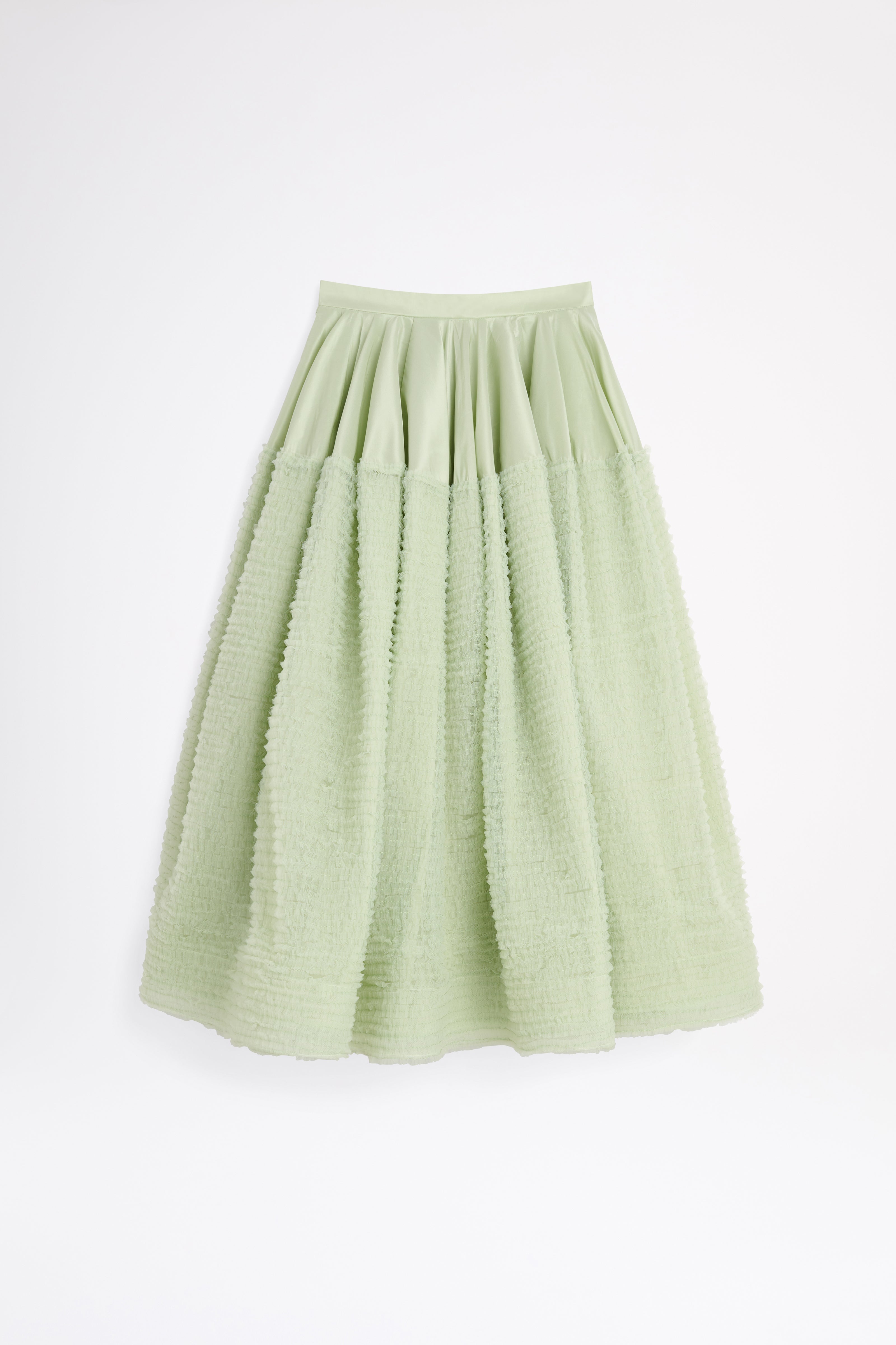 Light green skirt on a white background