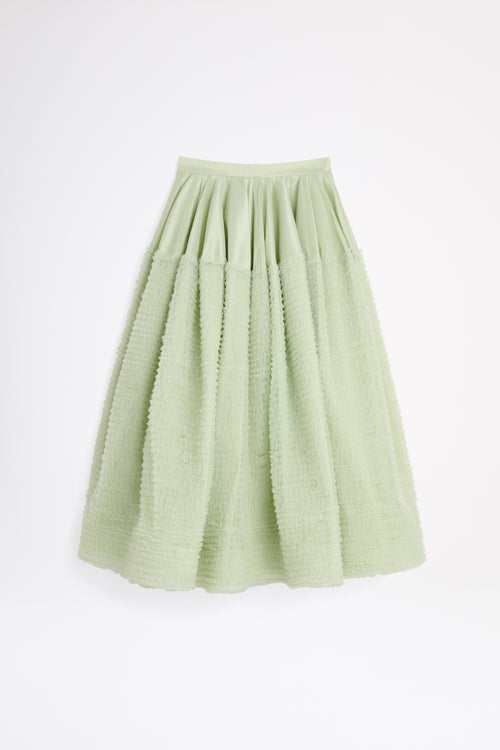 Light green skirt on a white background