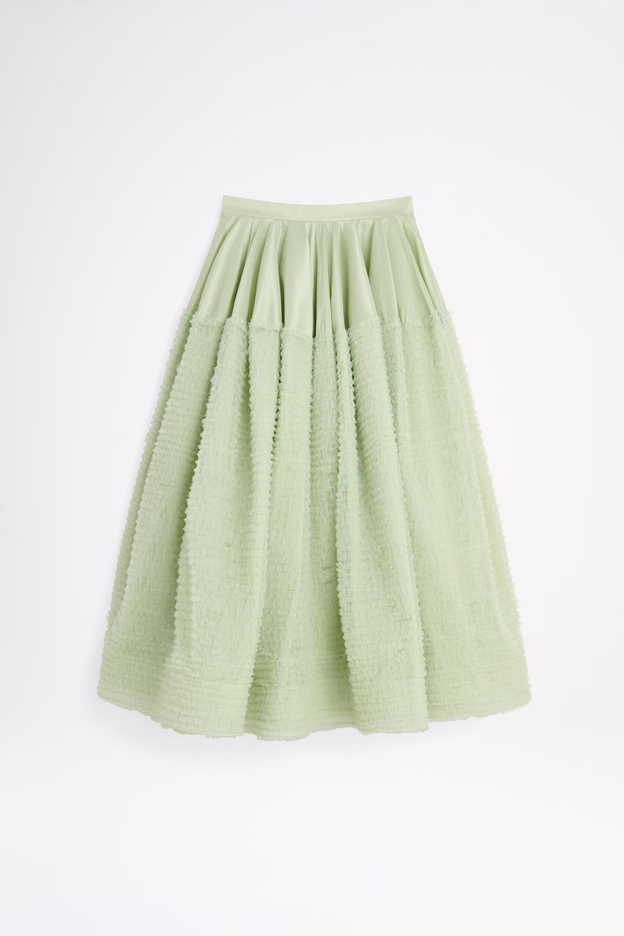 Light green skirt on a white background