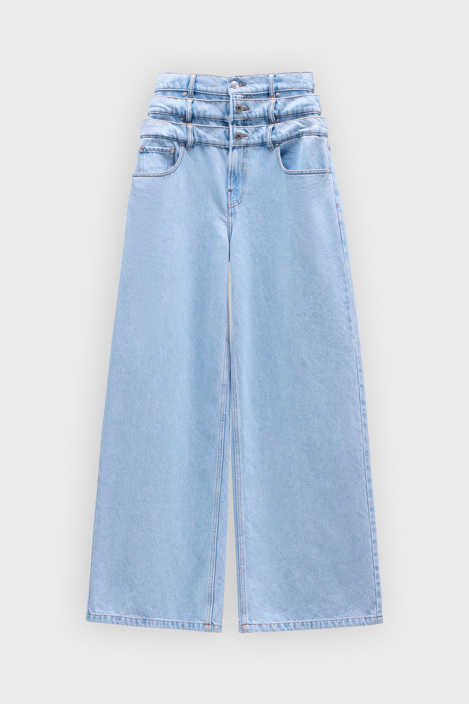 MULTI-LAYERED DENIM JEANS