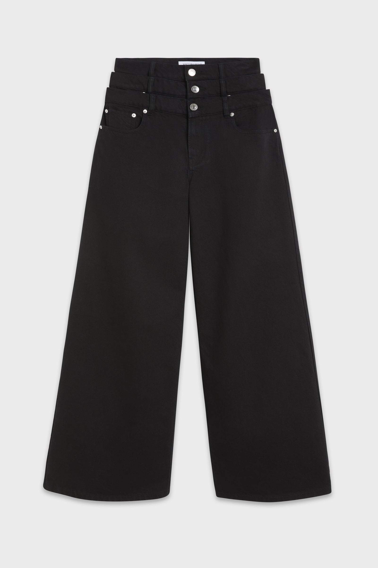 MULTI-LAYERED DENIM TROUSERS
