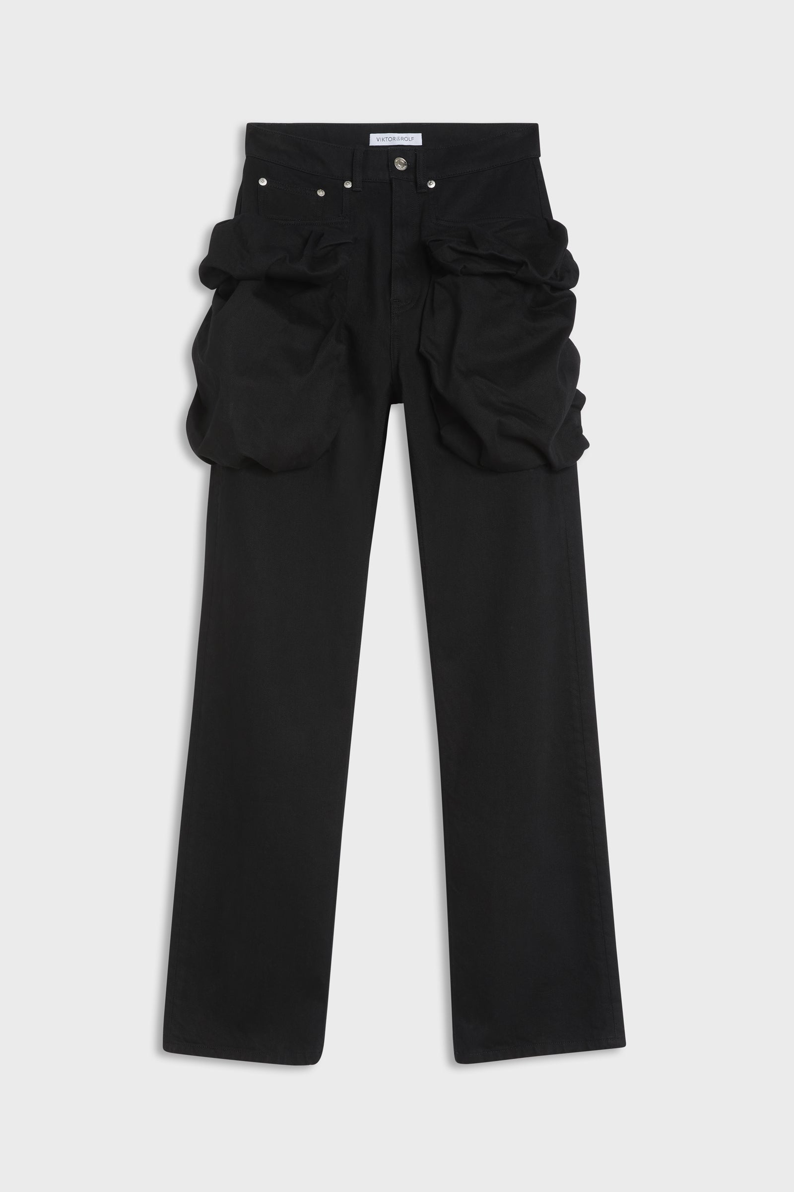 PLEATED POCKET STRAIGTH DENIM