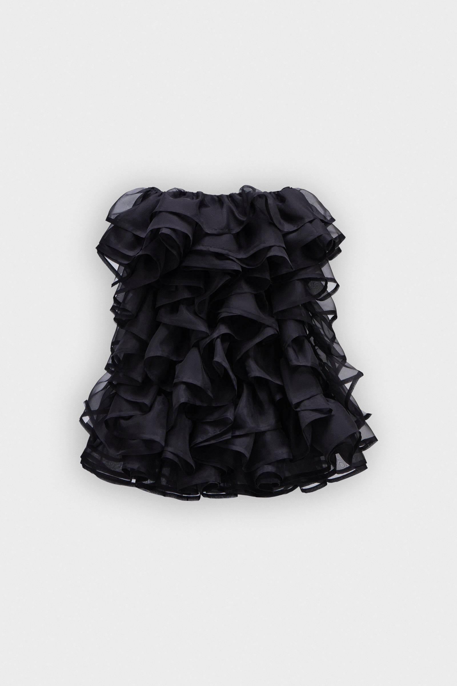 ALL-OVER VOLANTS ORGANZA MINI DRESS