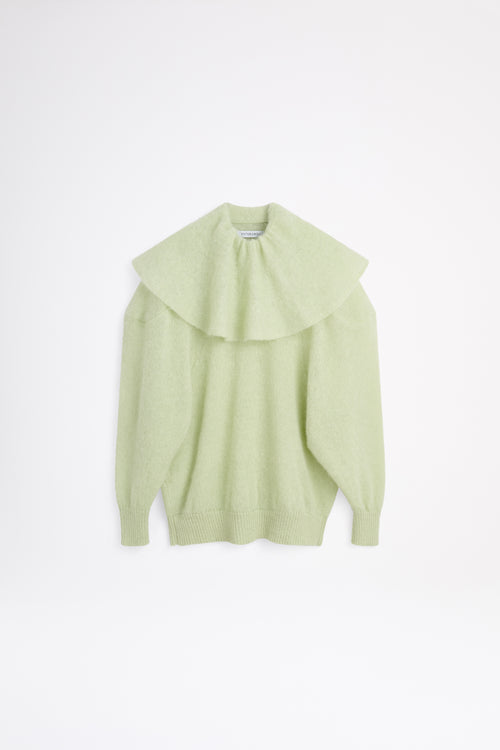 Mint volant sweater.