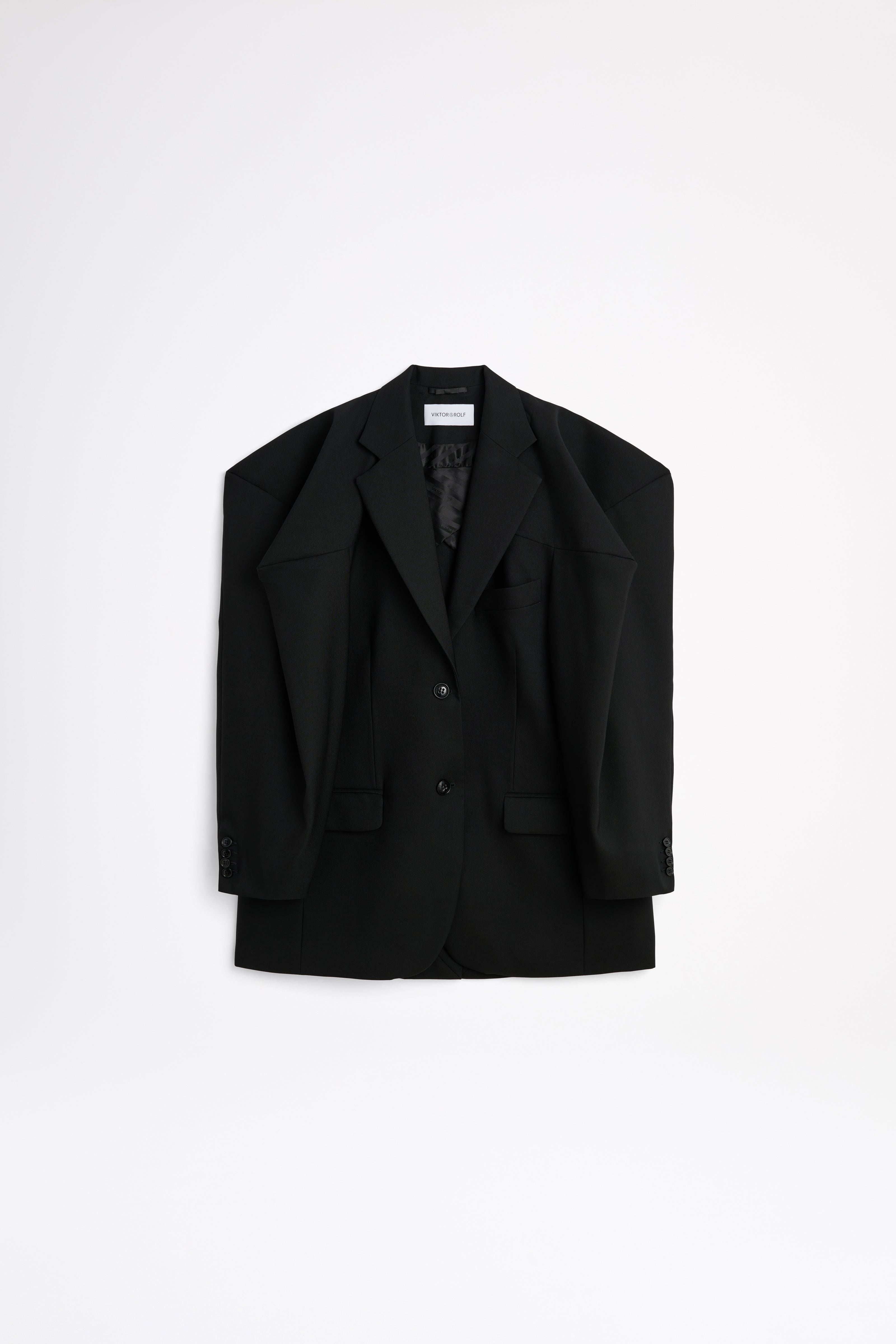 Black square blazer.