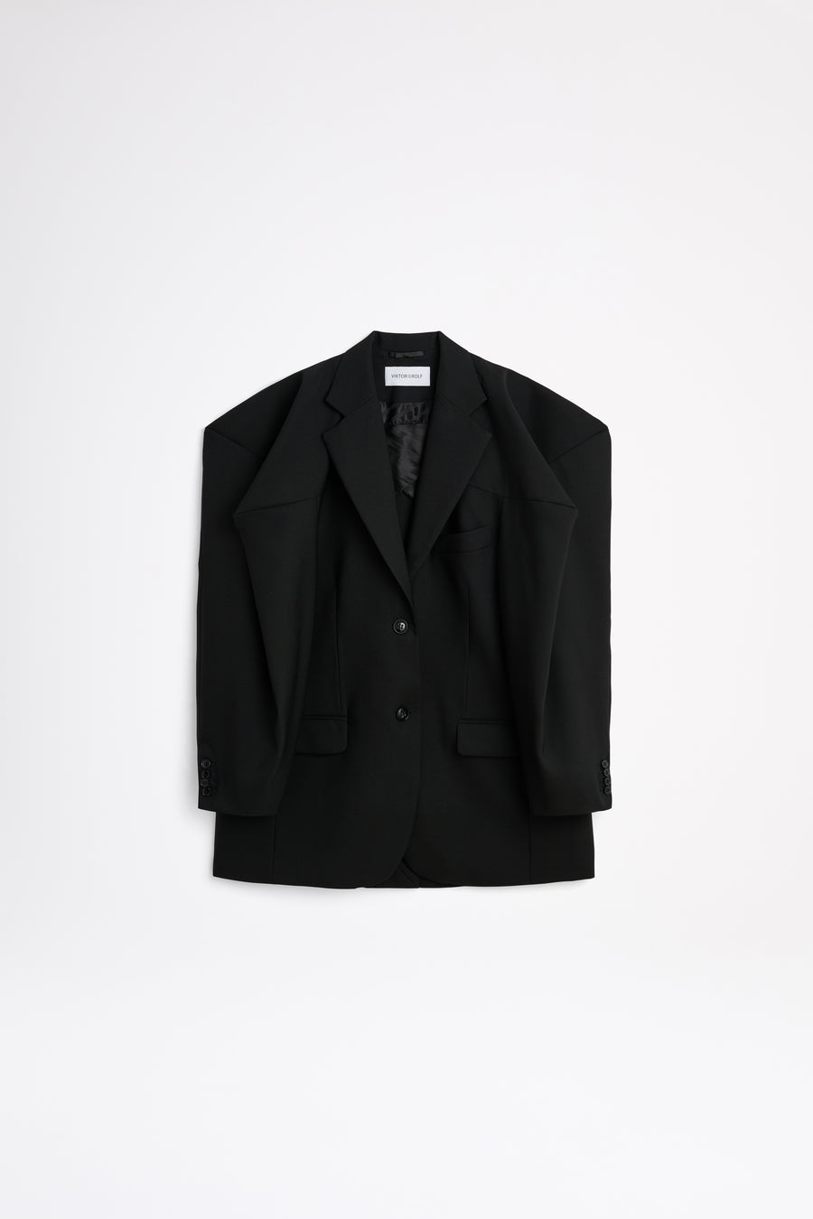 Black square blazer.