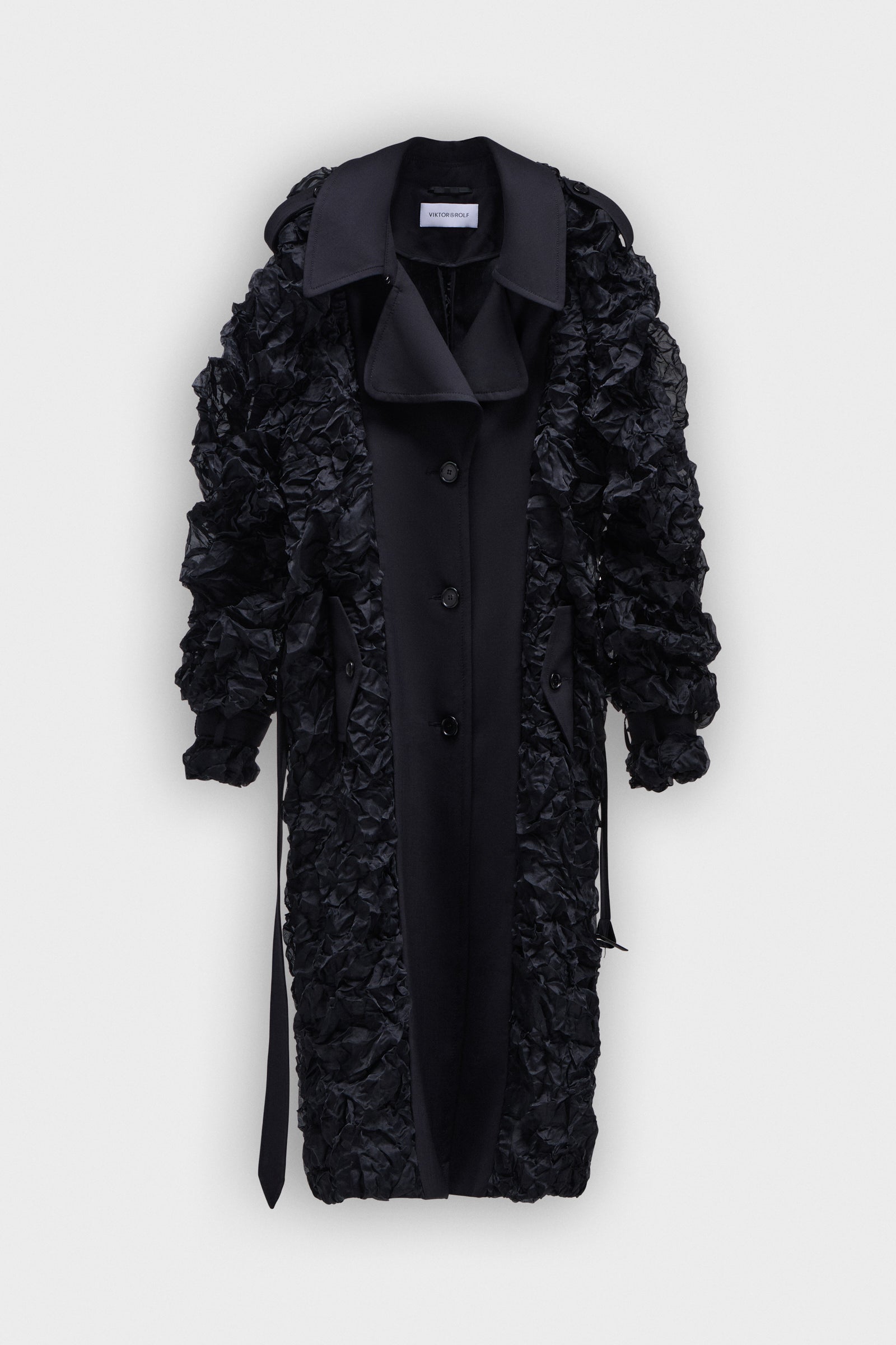 TRENCHCOAT MET PLISSÉ