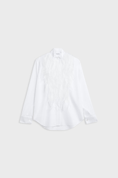 FEATHER TUXEDO PLASTRON SHIRT