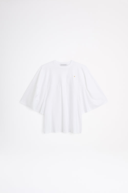 White t-shirt on a white background