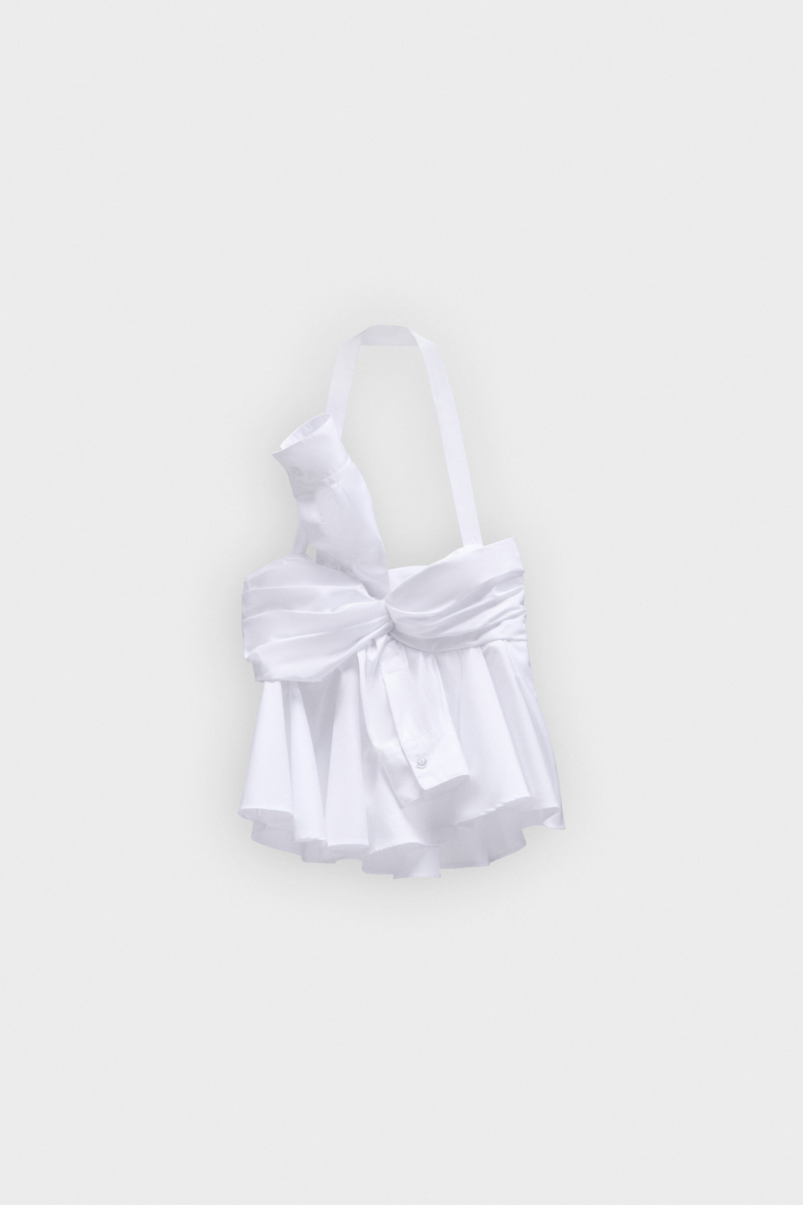 SLEEVE TIE POPLIN TOP