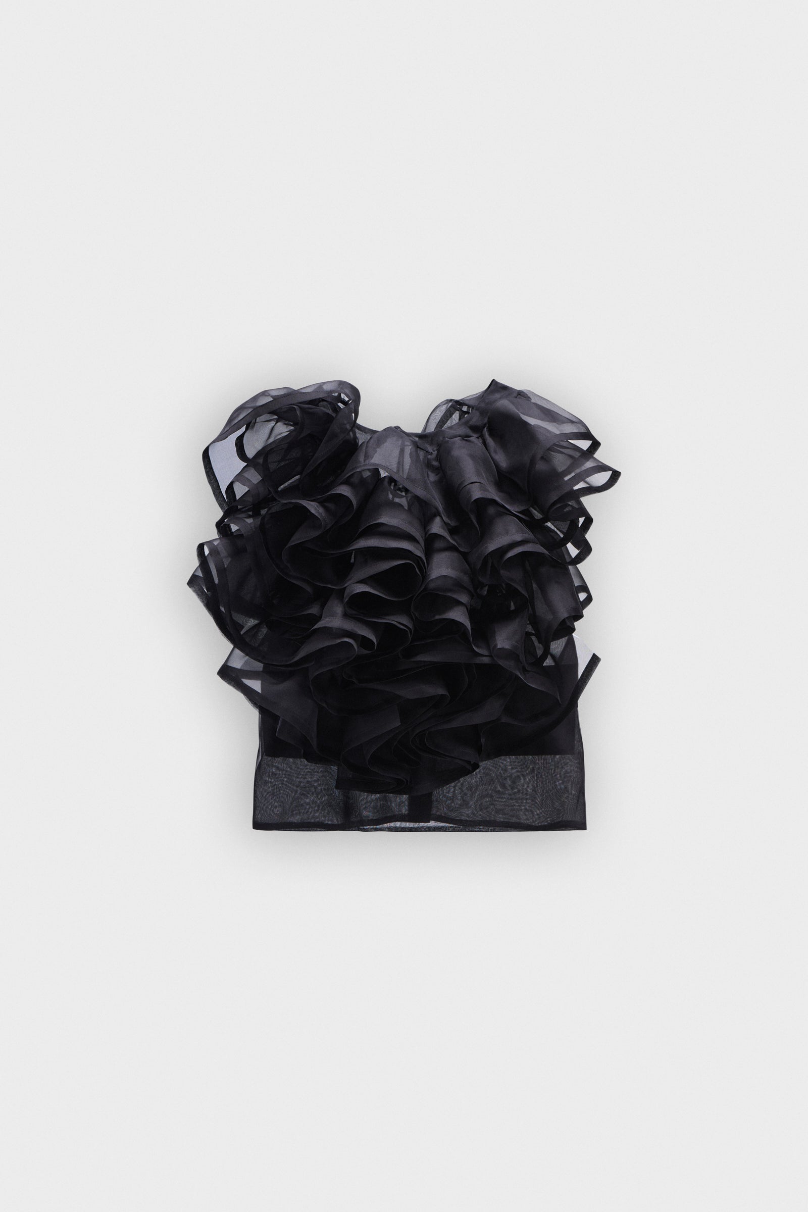 VOLANT JABOT ORGANZA TOP