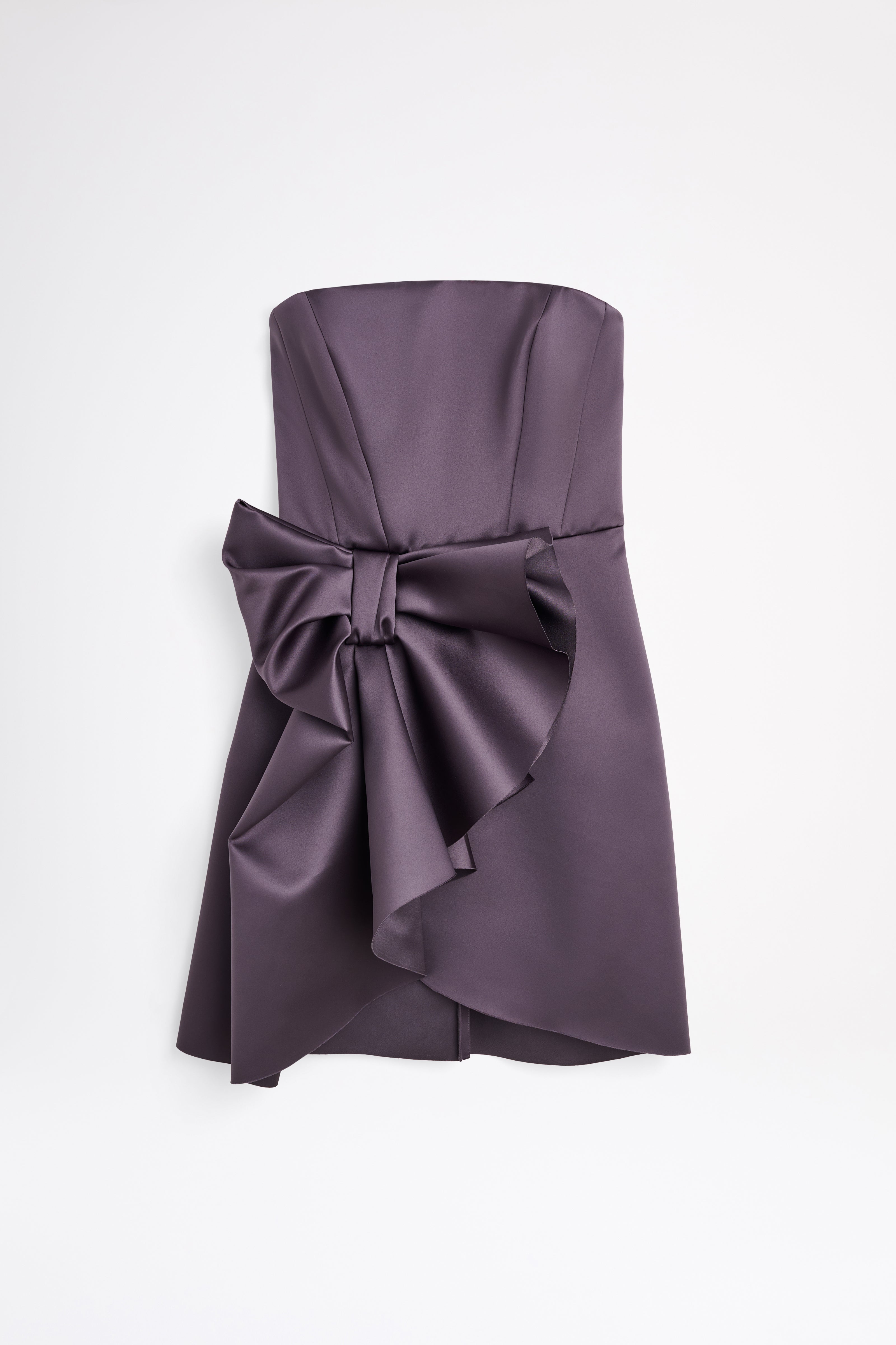 Purple mini dress on a white background.
