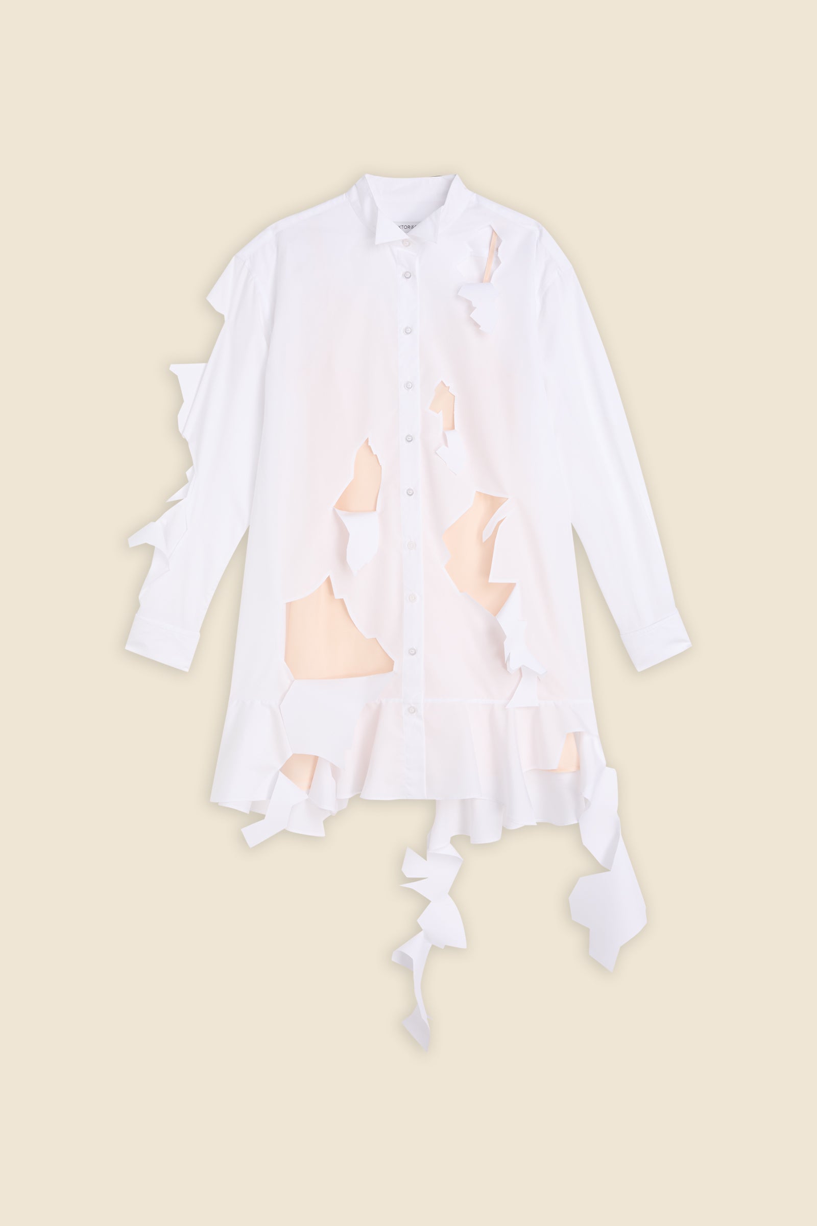 CUT OUT POPLIN SHIRT