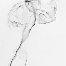 Photo of smoke on a white background.