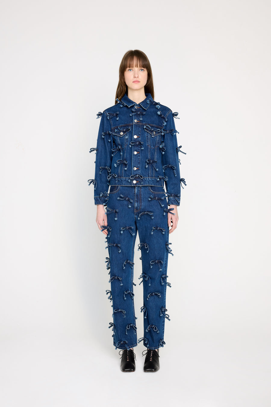 BOW DENIM JACKET