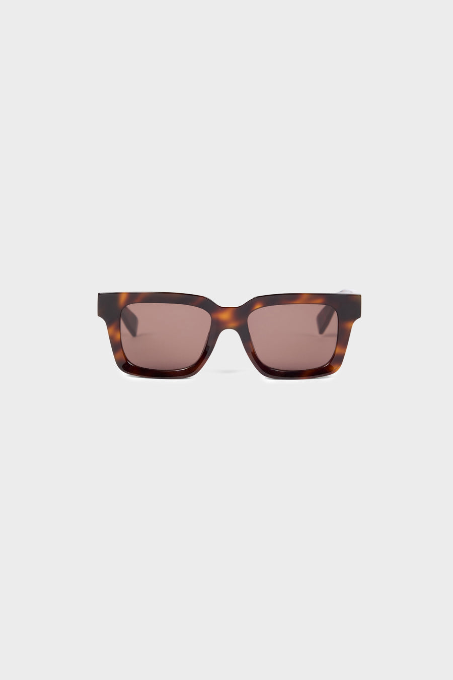 Square tortoise glasses on a white background.