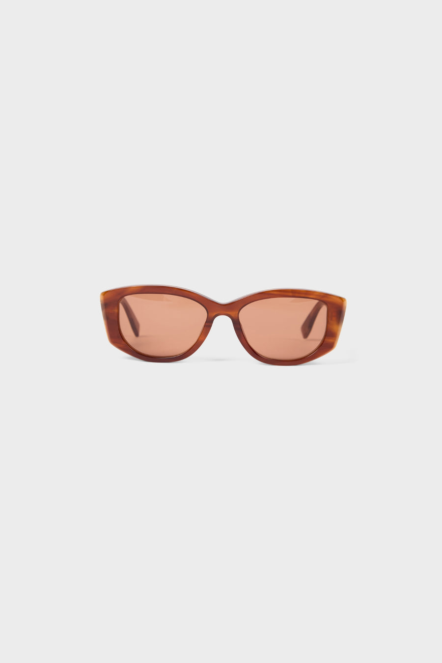 Light tortoise sunglasses on a white background.