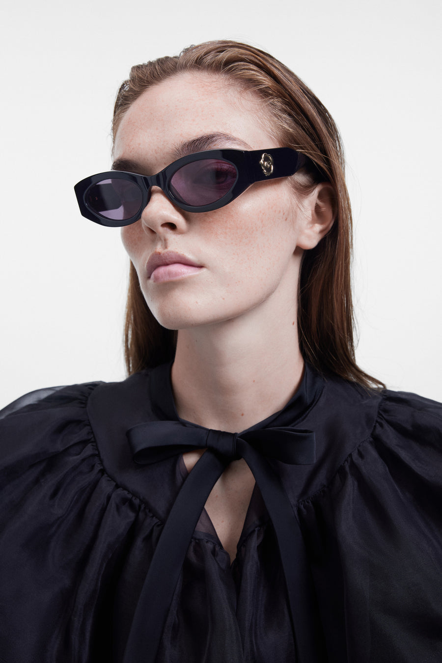 OVAL ACETATE SUNGLASSES