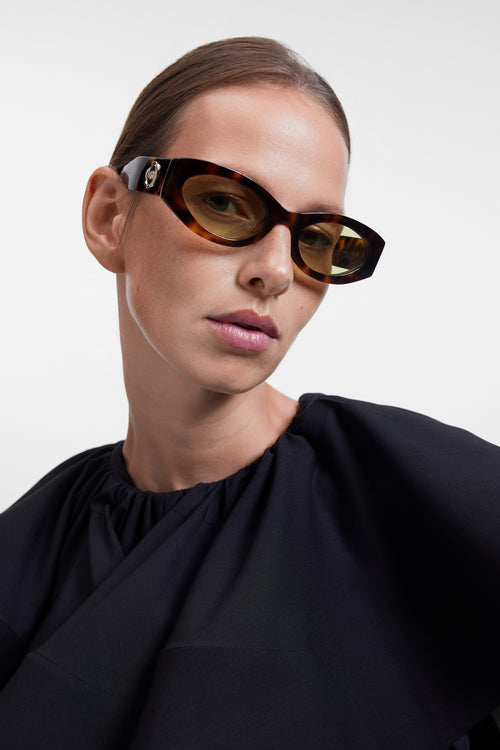 OVAL ACETATE SUNGLASSES