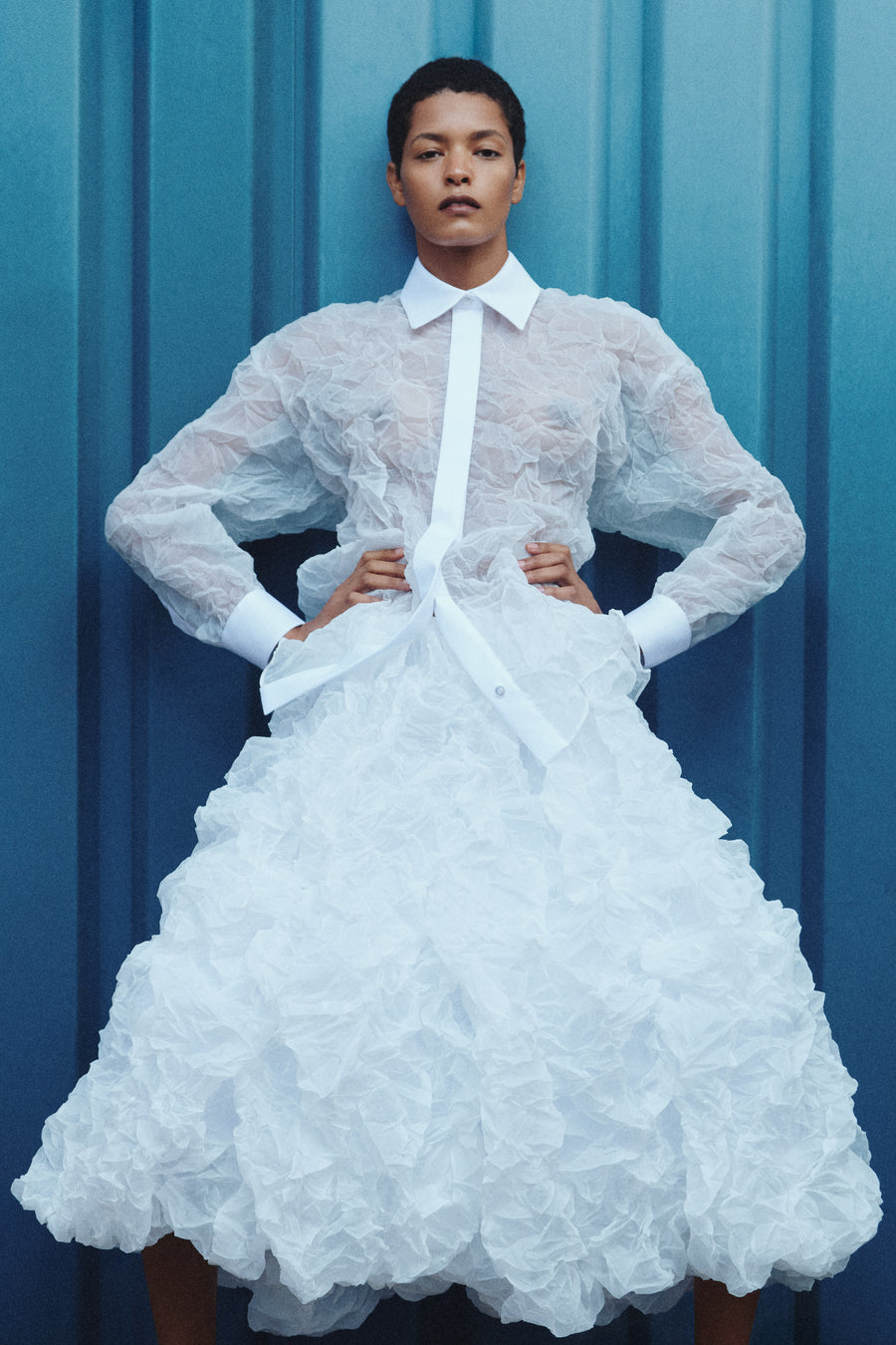 CRINKLE ORGANZA SKIRT