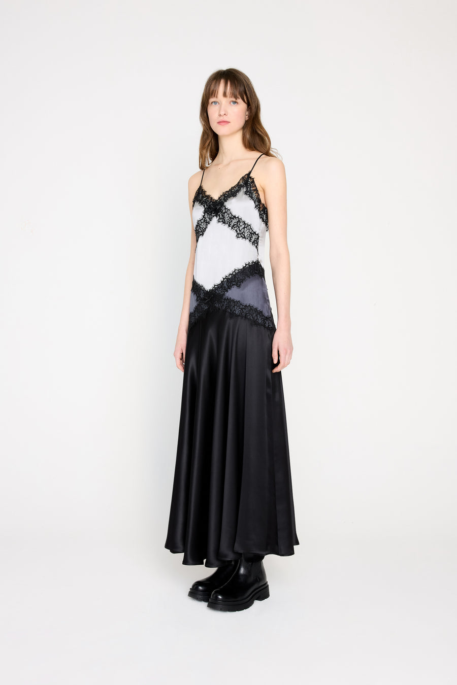 SILK LACE CAMI DRESS