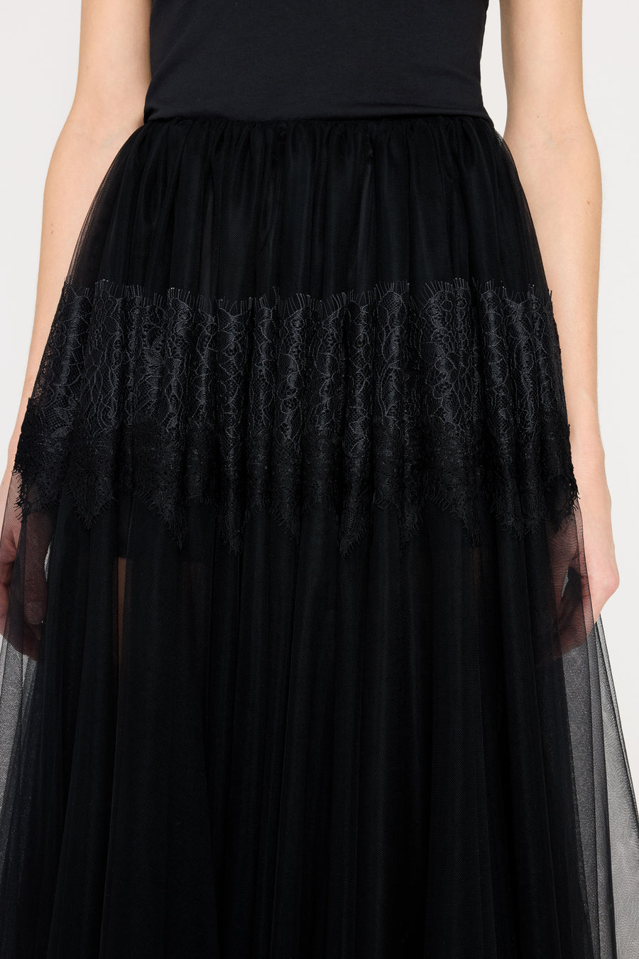 TULLE & LACE MAXI SKIRT