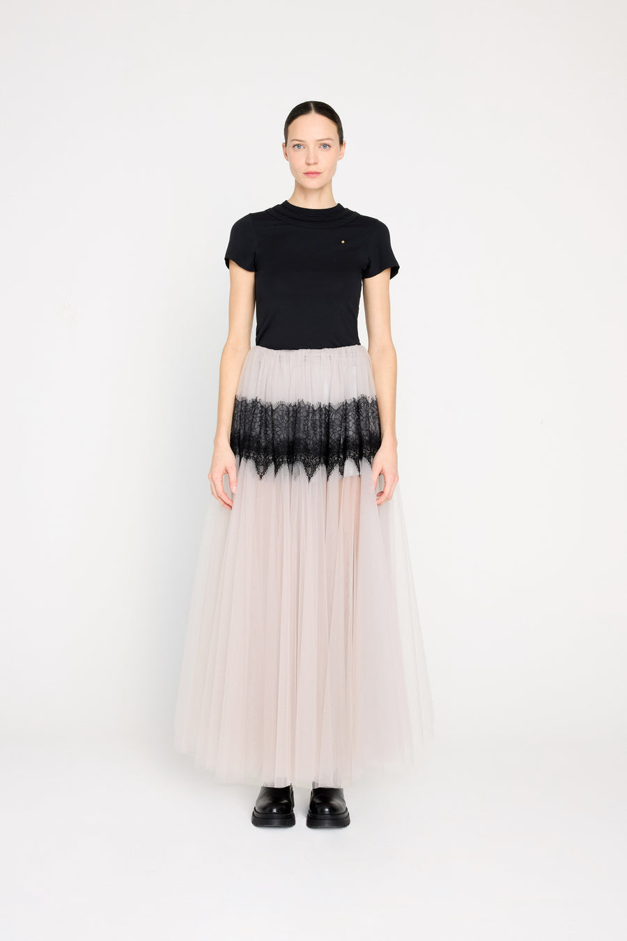 TULLE & LACE MAXI SKIRT