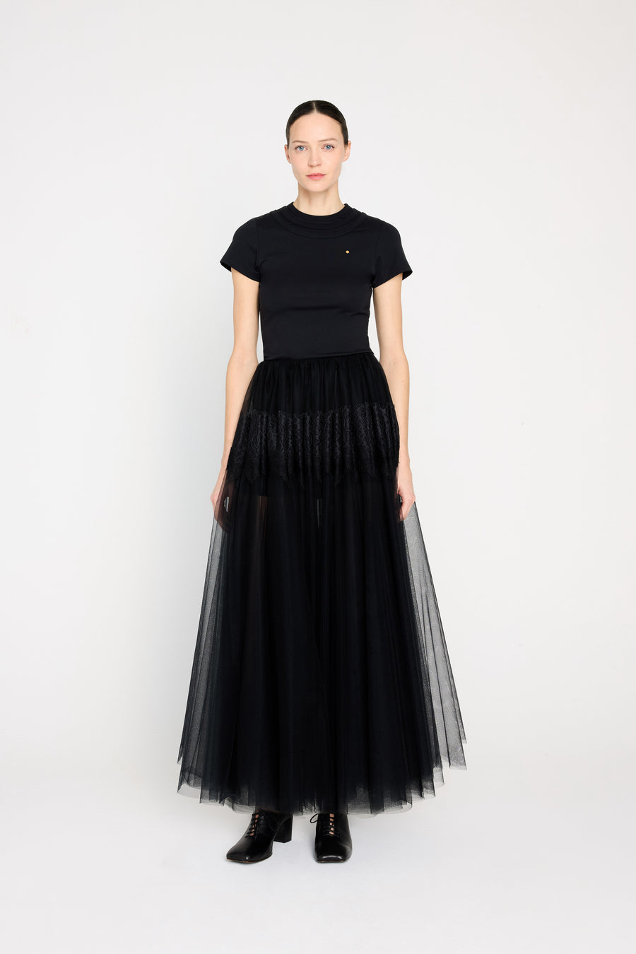 TULLE & LACE MAXI SKIRT