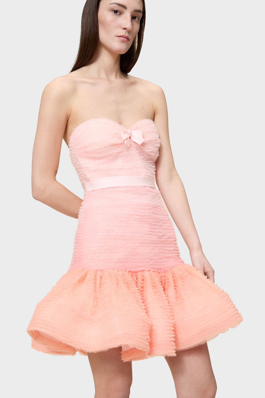 TULLE RUFFLE DRESS