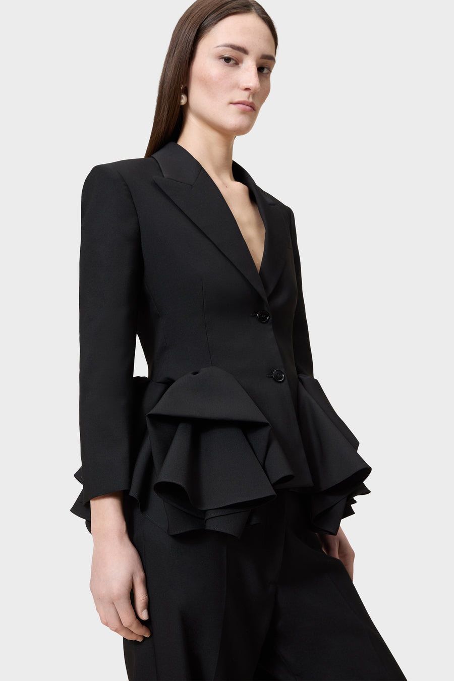 TUCK UP WOOL BLAZER