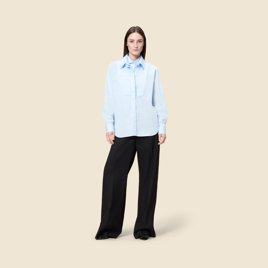 MULTI-LAYERED POPLIN SHIRT