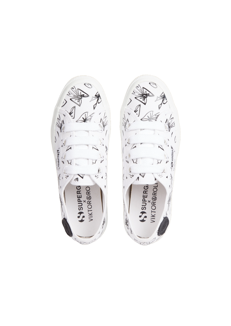 SUPERGA LOW CUT BOW PRINT SNEAKER