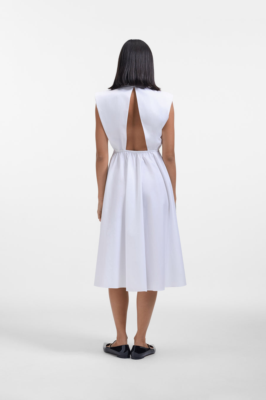 MULTI-LAYERED POPLIN SHIRT DRESS