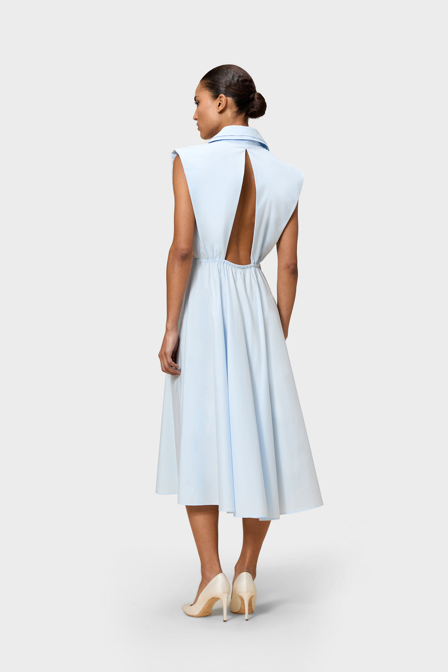 MULTI-LAYERED POPLIN SHIRT DRESS