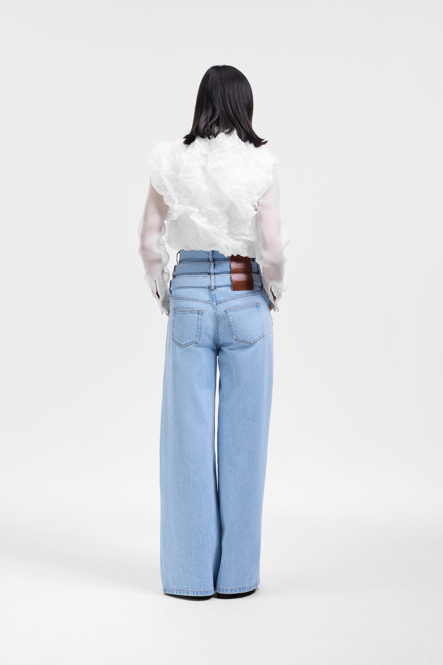 MULTI-LAYERED DENIM JEANS