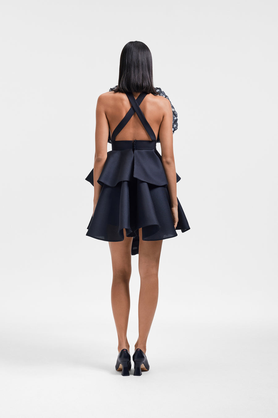 MINIROK MET STRIKDRAPERING