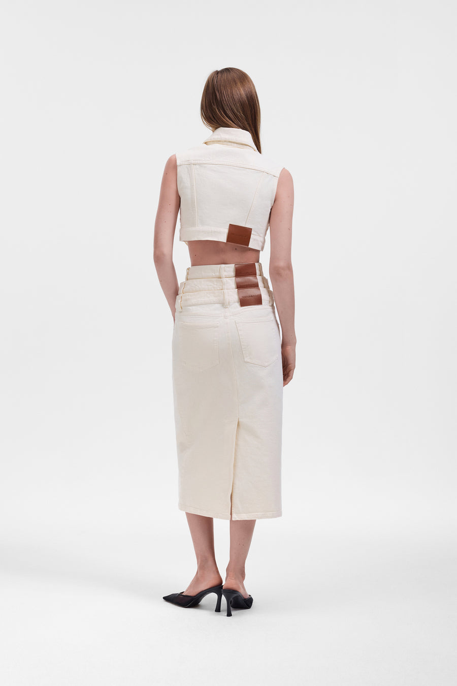 MULTI-LAYERED DENIM SKIRT