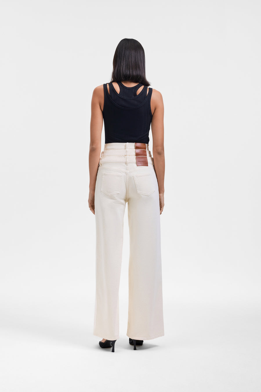 MULTI-LAYERED DENIM JEANS