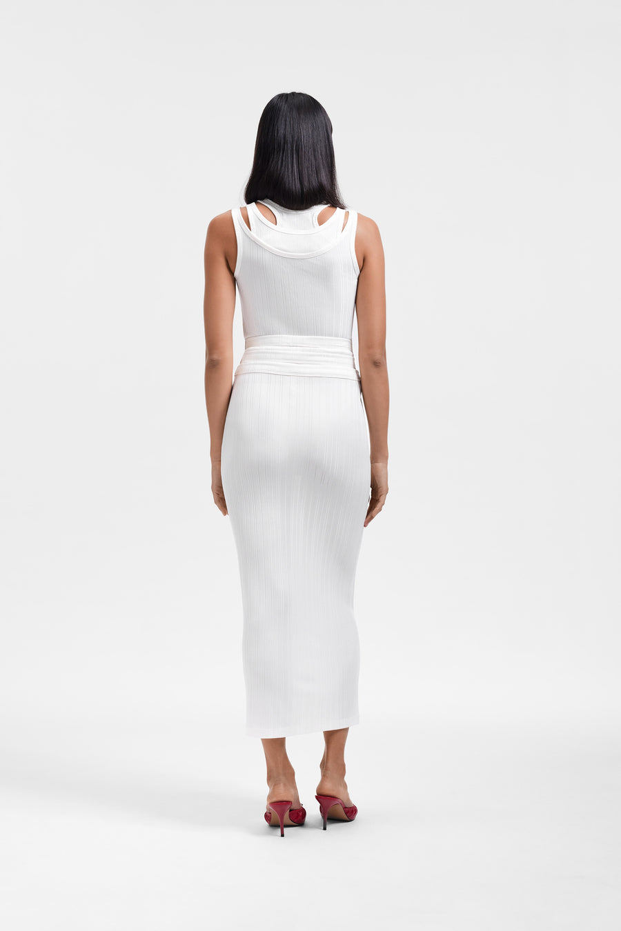 MULTI-LAYERED JERSEY SKIRT