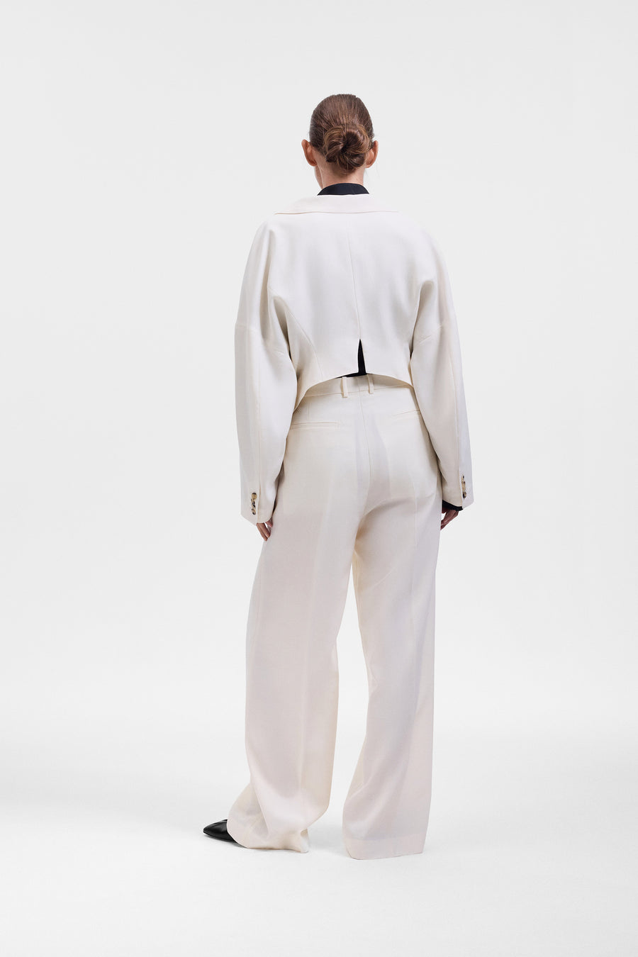 DRAGGED WOOL-BLEND BLAZER