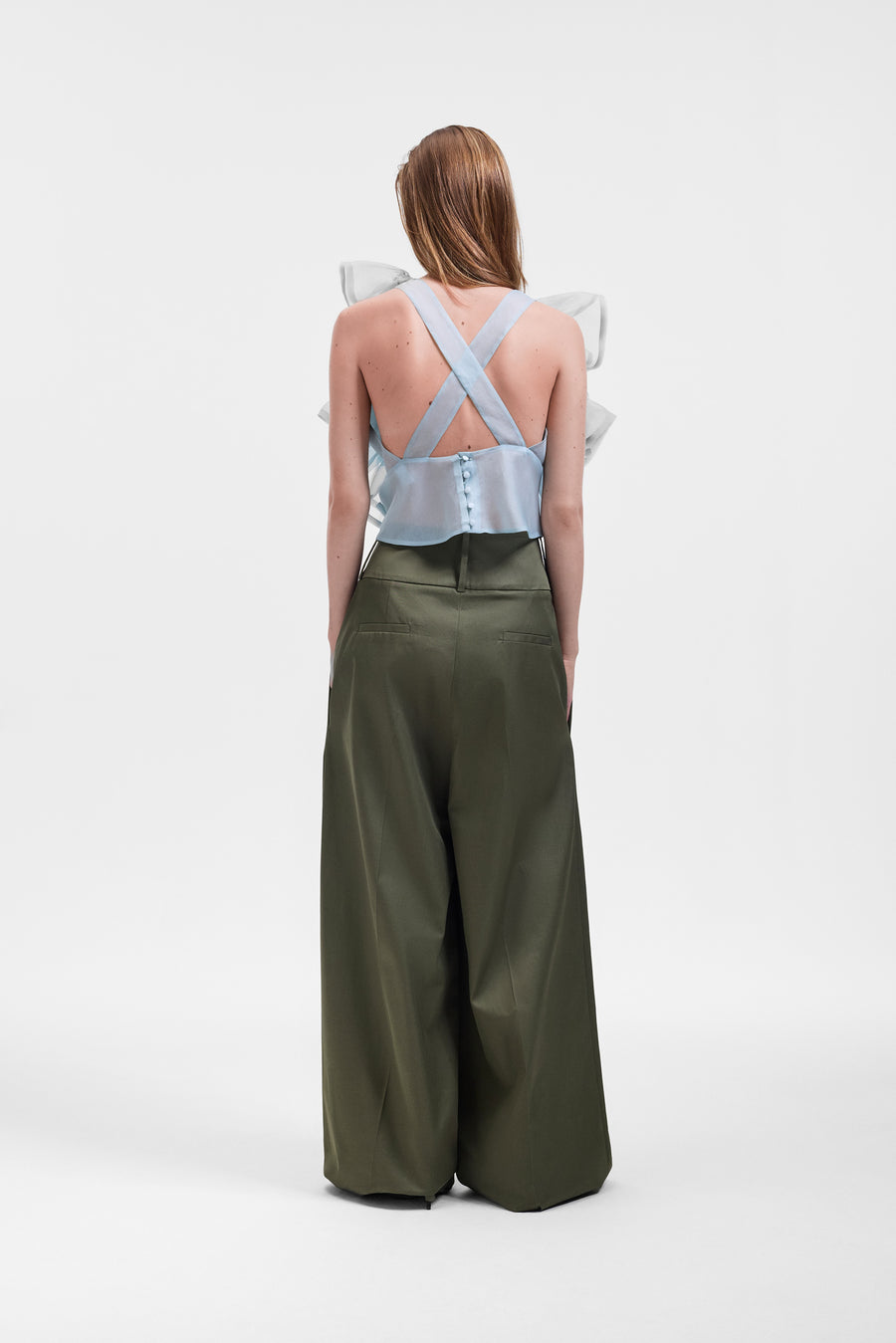 VOLANT JABOT ORGANZA TOP