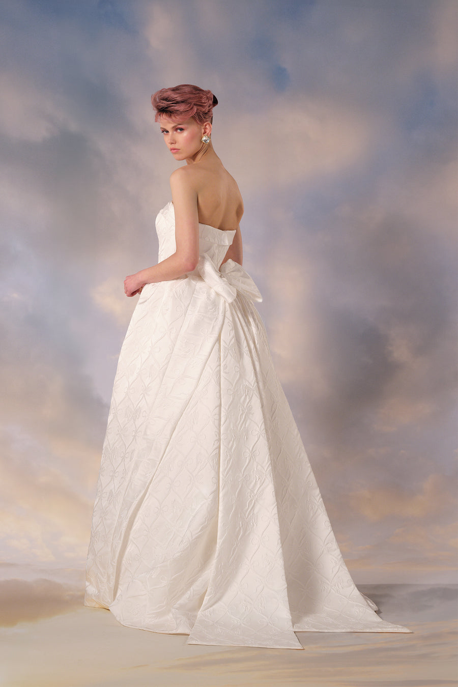 VRM477 - JACQUARD BELL GOWN