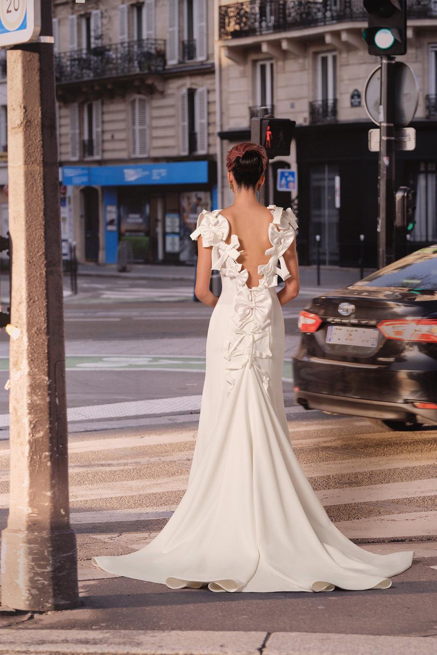 VRM493 - CASCADING BOW ABUNDANCE MERMAID GOWN