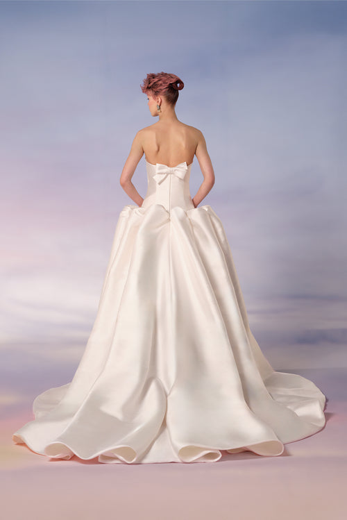 VRM496 - SCULPTED MIKADO GOWN